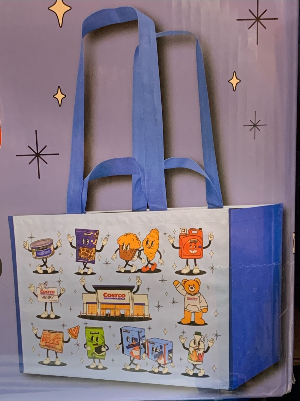 KeepCool Reusable Character Tote Bag, 4-count  20x14x12